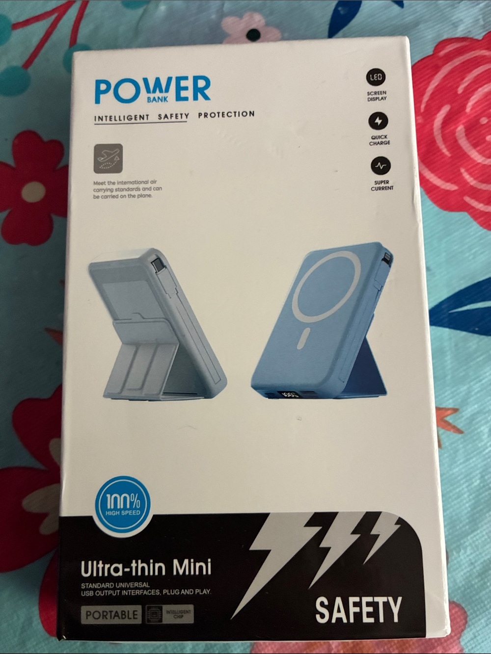 Bank Ultra-thin Mini Portable Bank - Light Blue